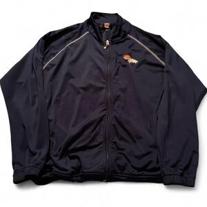 Men’s NFL Denver Broncos Full-Zip Navy Jacket Embroidered Logo Size 2XL